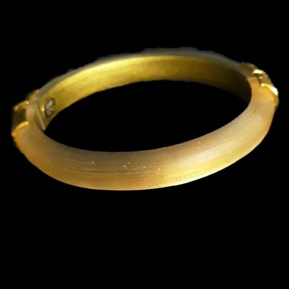 Alexis Bittar Gold Hinged Bangle - Picture 3 of 5